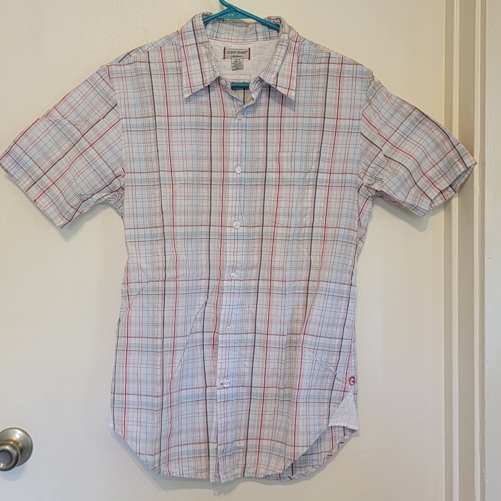 Men's Short Sleeve Button Down Shirt Size Medium